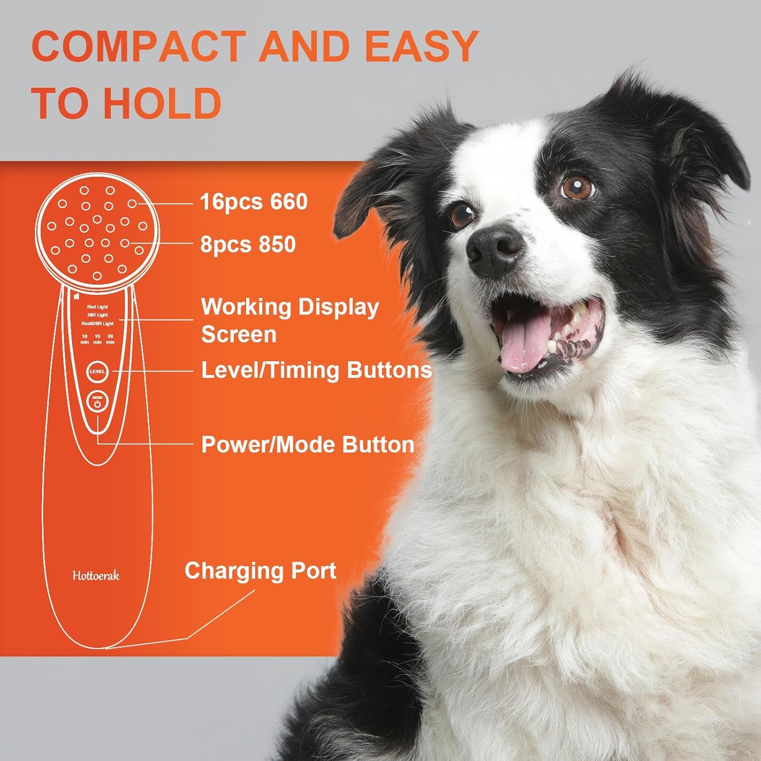 Portable Red Light Therapy, Handheld Red Light Therapy for Body, near Infrared Light Therapy 660Nm & 850Nm at Home